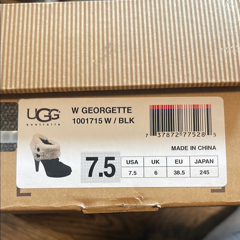 UGG Black Heeled Boots Georgette Style